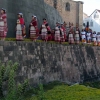 Solfesten firas utanför templet i Cusco