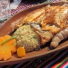 Fisk, grönsaker och potatis är vanlig föda vid Titicacasjön. Över hundra olika potatissorter odlas i Peru